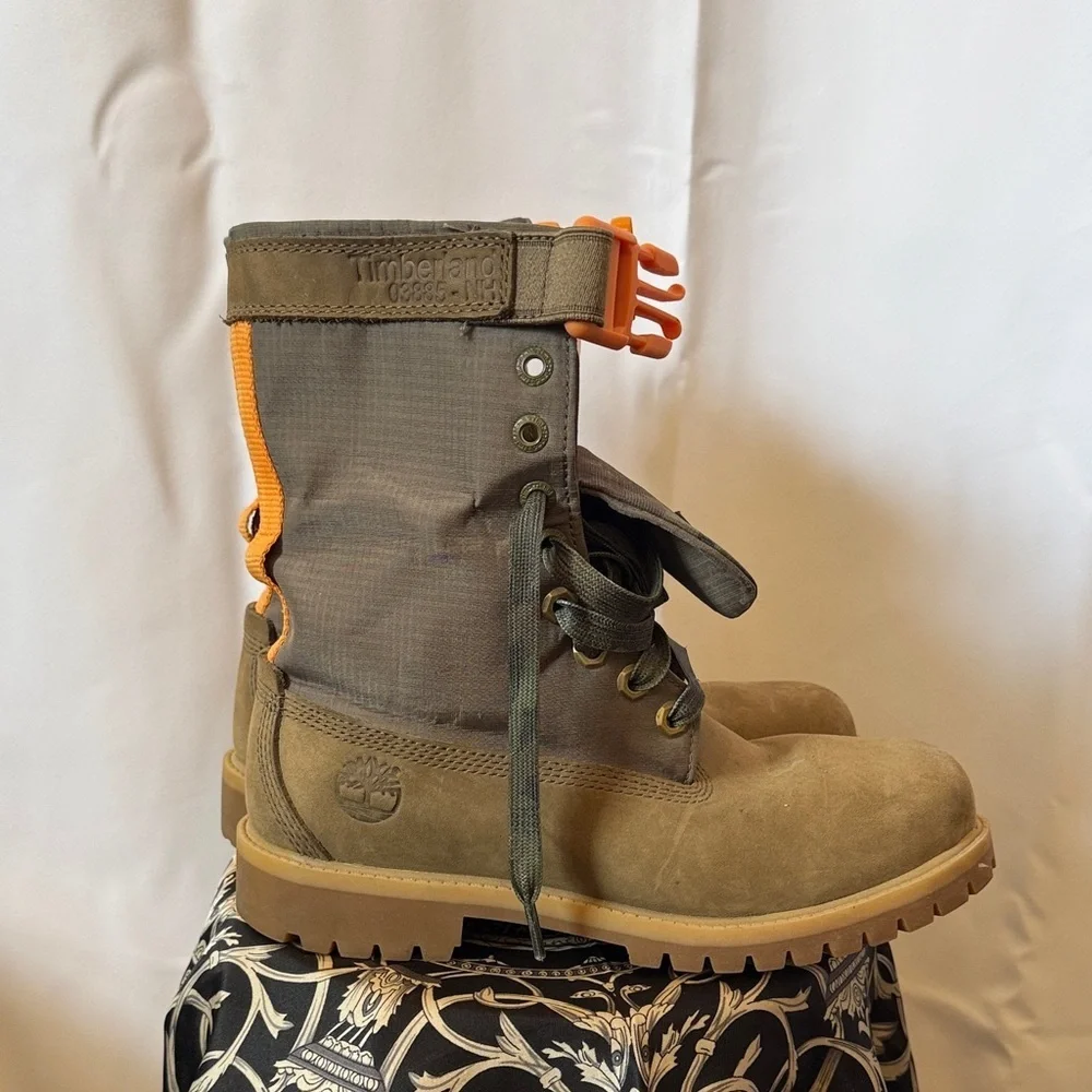 Timberland Camouflage Boots with Green Accents